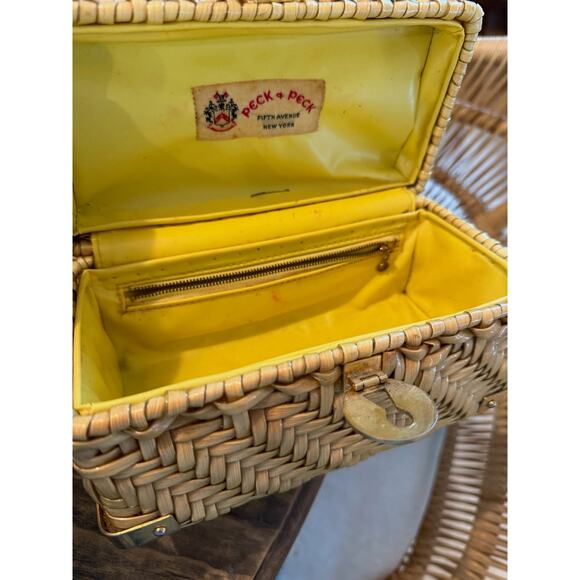 Vintage Peck & Peck Fifth Avenue New York Wicker Purse - Picture 8 of 8